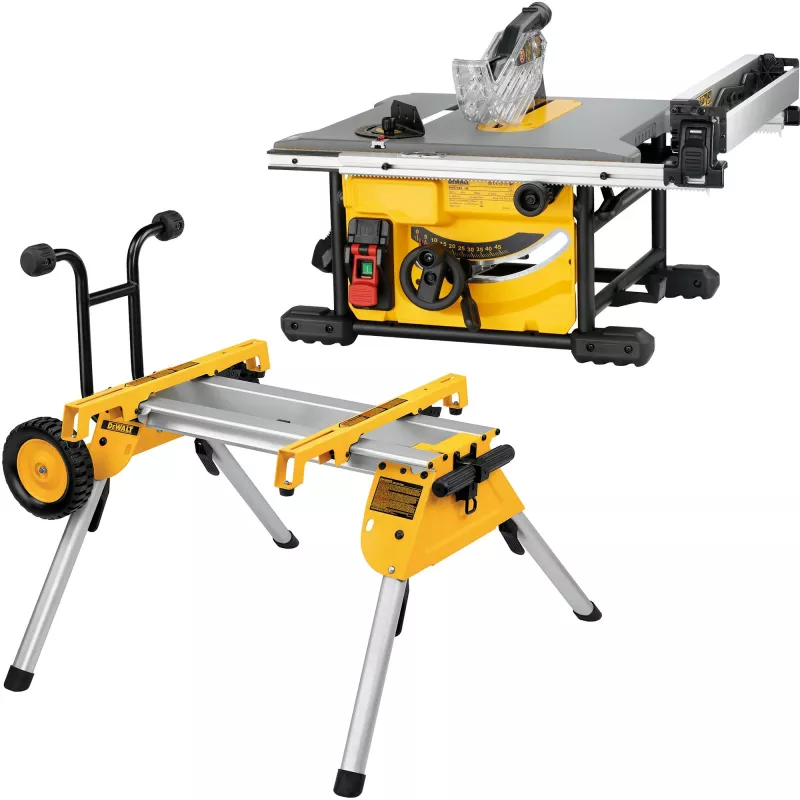 Sierra de mesa DEWALT 210 mm con soporte