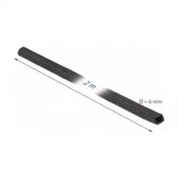 Tubo termorretráctil DeLOCK 20791 2 m x 6 mm negro