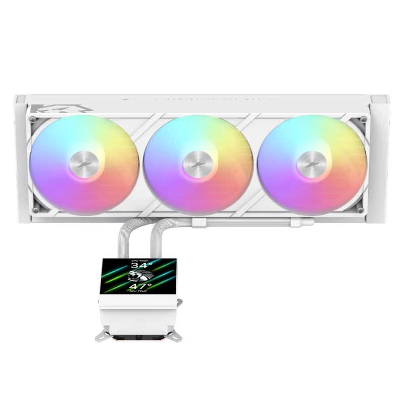 Refrigeración líquida para CPU Gamemax | GLACIER 360 LCD WH | Intel, AMD