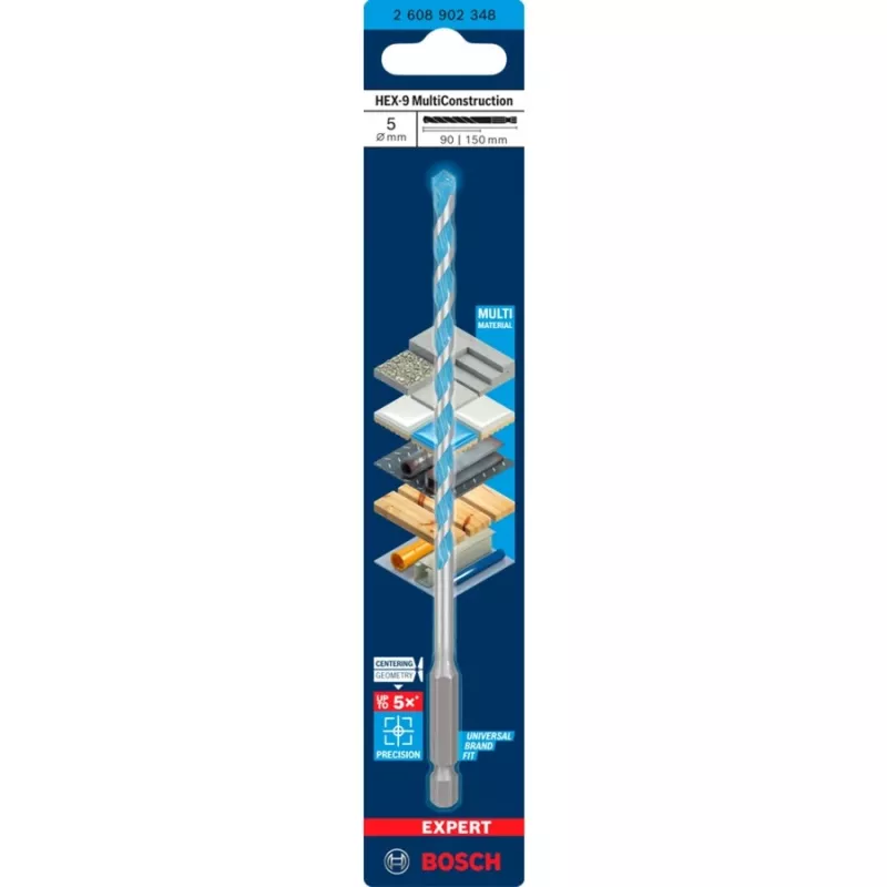 Broca para hormigón Expert HEX-9 Multi Construction Ø 5 mm 1 ud. (2608902348)