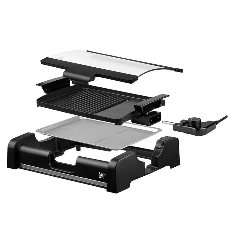 Lafe GRL-003 grill eléctrico de contacto con tapa, 1650 W