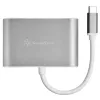 Adaptador de vídeo externo SILVERSTONE EP16 USB-C 3.1 con salidas HDMI y VGA