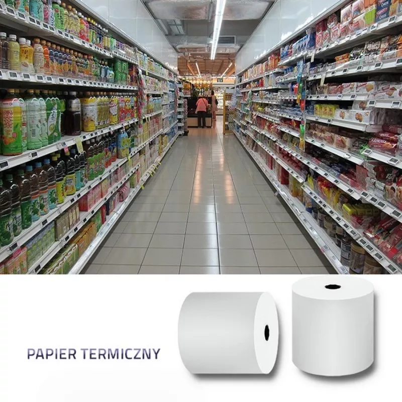 Rollo térmico Qoltec 51892 80 x 80 | 55 g/m² | 10 uds. | sin BPA