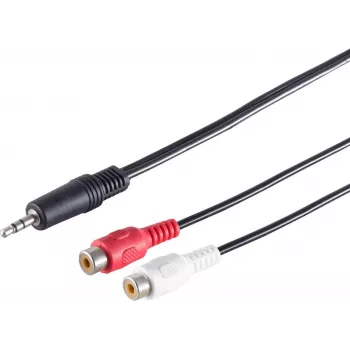 Cable de audio ShiverPeaks 30771-1.5 — 3,5 mm estéreo a 2 RCA (1,5 m)
