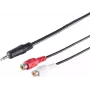 Cable de audio ShiverPeaks 30771-1.5 — 3,5 mm estéreo a 2 RCA (1,5 m)