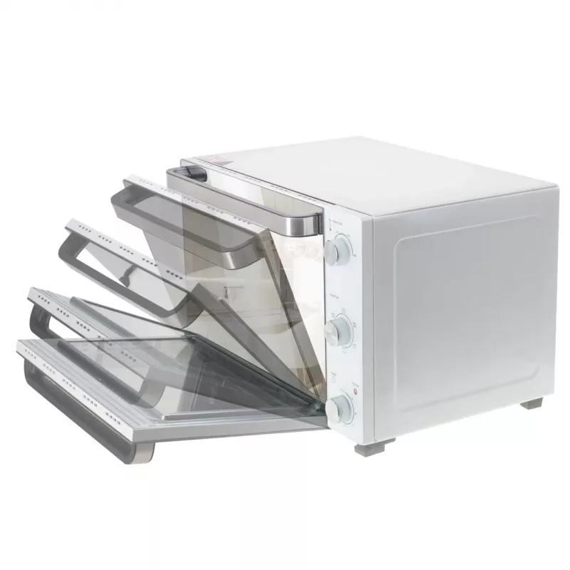 Horno de sobremesa eléctrico Adler AD 6027, 48 L de capacidad, 1800 W, blanco