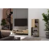 Vitrina KAMARO 2DK estrecha/GŁ roble ARTISAN