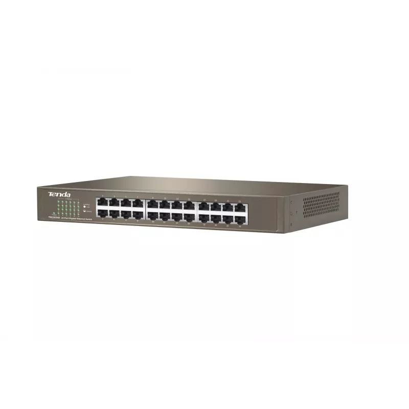 Switch no gestionado TENDA TEG1024D 24 puertos Gigabit Ethernet, 48 Gbps, tabla MAC de 8000, azul