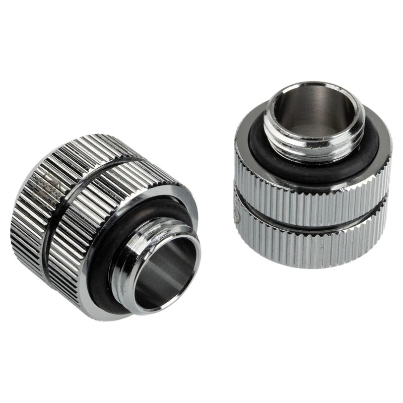Adaptador de enlace Bitspower Touchaqua Link hembra G1/4 pulgadas macho a tubo Link ajustable 16-22mm - pack de 2, plata