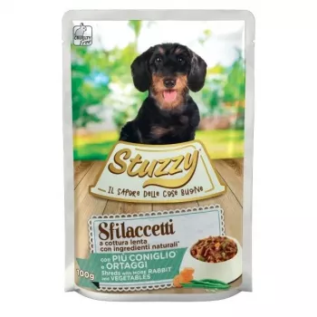 STUZZY Shreds con conejo y verduras - comida húmeda para perros - 100 g