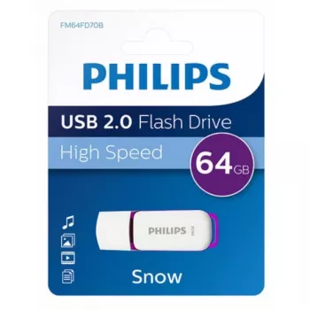 USB Stick Philips FM64FD70B 64 GB USB Type-A 2.0 Morado, Blanco