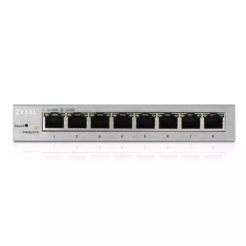 Zyxel GS1200-8 Gigabit Ethernet gestionado (10/100/1000) plateado