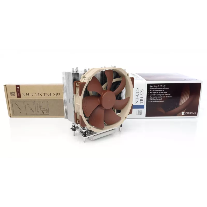 Noctua NH-U14S TR4-SP3 disipador de aire para CPU, ventilador NF-A15 PWM de 140 mm, socket TR4/SP3/sTRX4, aluminio/cobre, 165 mm, 1,03 kg