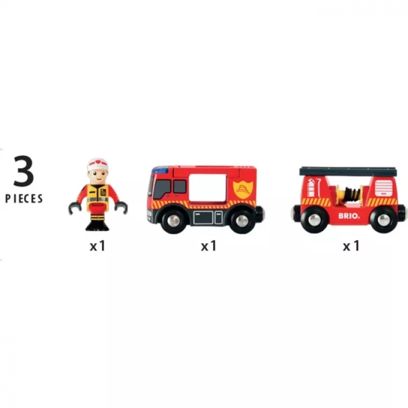 Train BRIO vehículo de emergencia bomberos