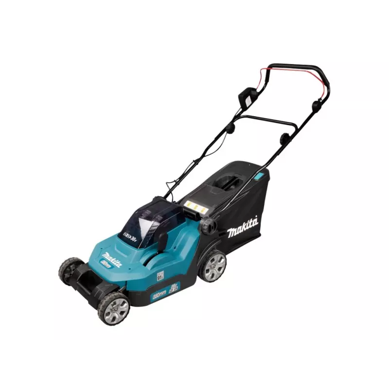 Makita DLM382PM2 - Cortacésped - A batería - 18 V - 4 Ah - 2 baterías - 3700 1/min - 38 cm - 16,9 kg