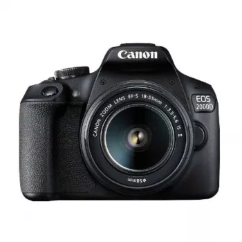 Cámara réflex Canon EOS 2000D BK 18-55 IS II EU26 kit 24,1 MP CMOS 6000 x 4000 píxeles negro