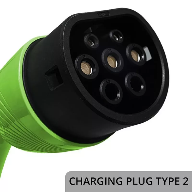 Cargador de vehículo eléctrico QOLTEC cargador de coche EV con Type2 ajustable 2en1 3,5 kW – cargador AC compacto, Type 2, 3,5 kW