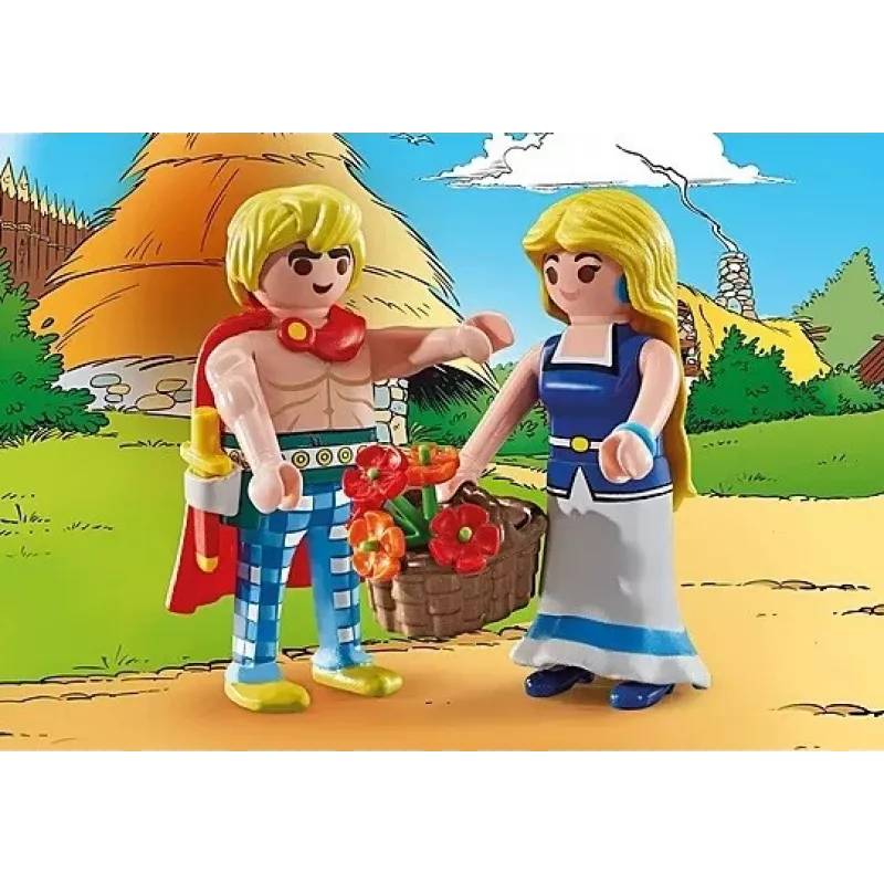 PLAYMOBIL | Asterix | Tragicomix y Falbala | pareja enamorada del universo Asterix | juguete para niños a partir de 5 años | 71544