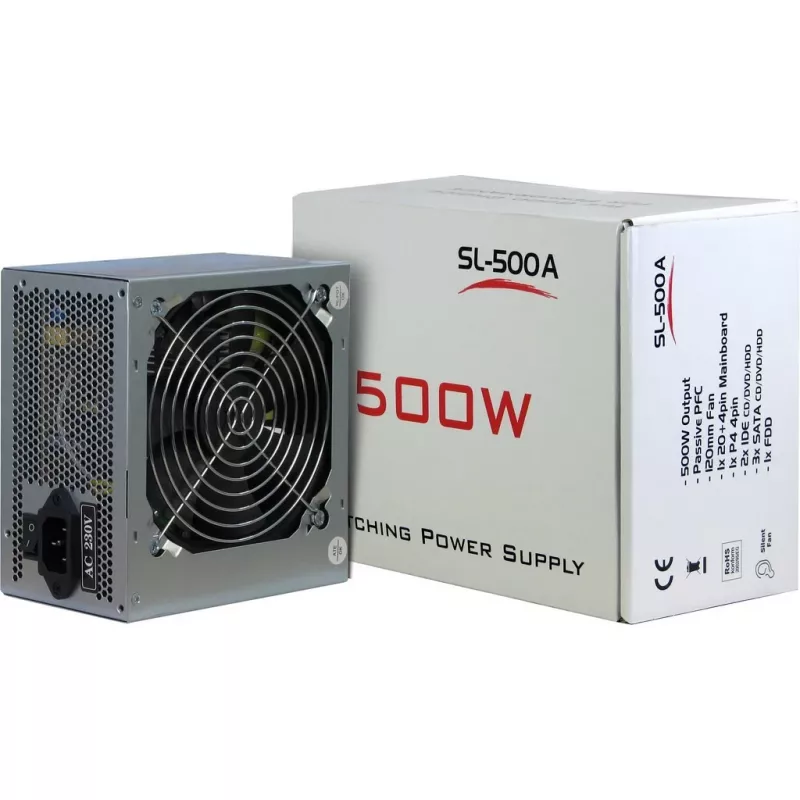 Fuente de alimentación Inter-Tech SL-500W(A) 500W ATX no modular