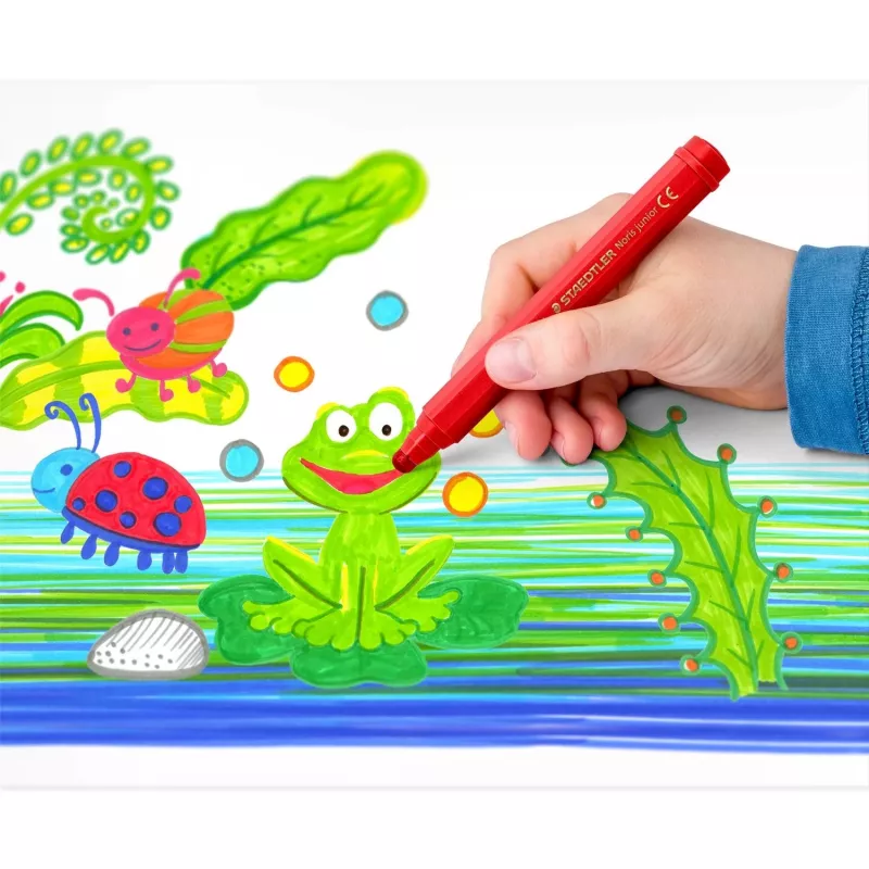 Rotuladores Staedtler 329 C6 — 6 colores (azul, marrón, verde, rosa, rojo, amarillo), punta gruesa