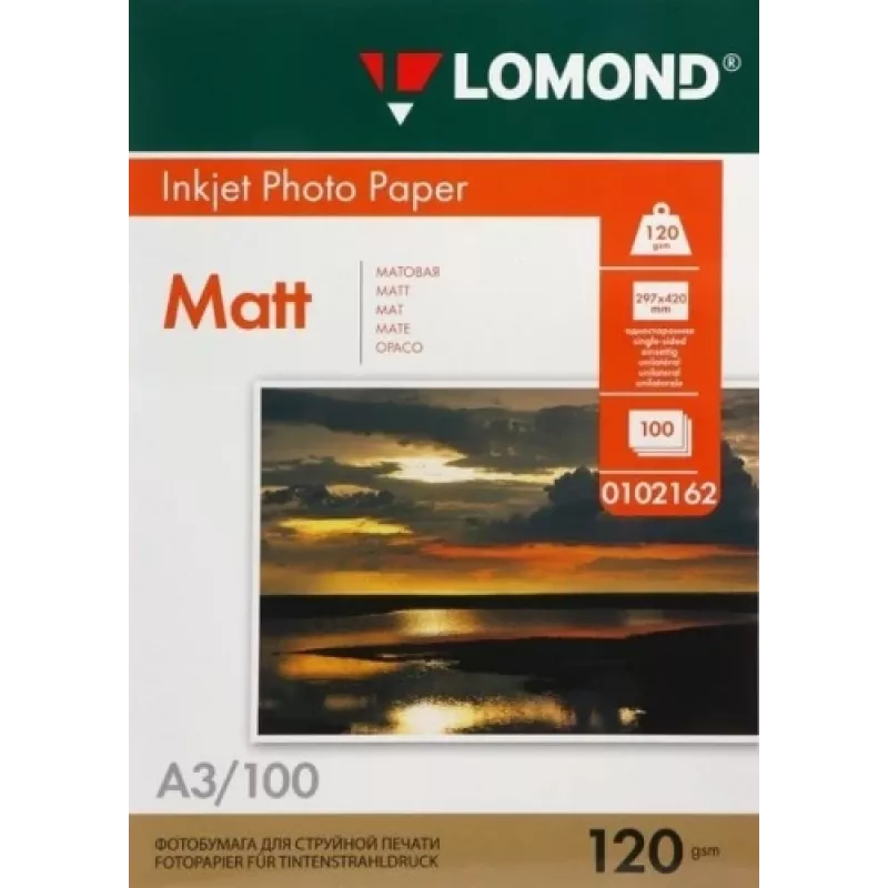Papel de tinta para foto Lomond mate 120 g/m² A3, 100 hojas