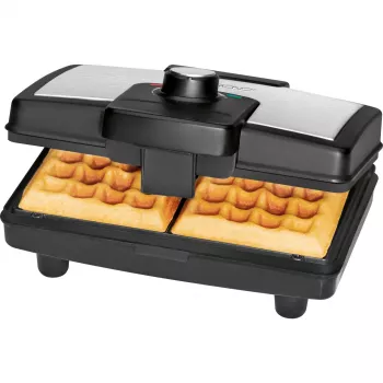 Clatronic WA 3606 gofrera 2 gofres negra, acero inoxidable 800 W