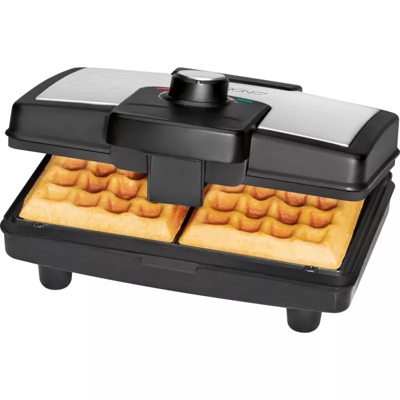 Clatronic WA 3606 gofrera 2 gofres negra, acero inoxidable 800 W