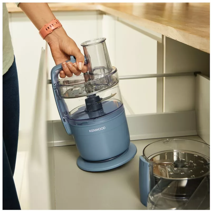 Robot de cocina Kenwood FDP23.140GY MultiPro Go — picadora compacta portátil, gris