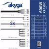 Fuente de alimentación ATX Akyga Classic AK-C1-600 600 W, 80 PLUS, PFC activa, ventilador de 120 mm