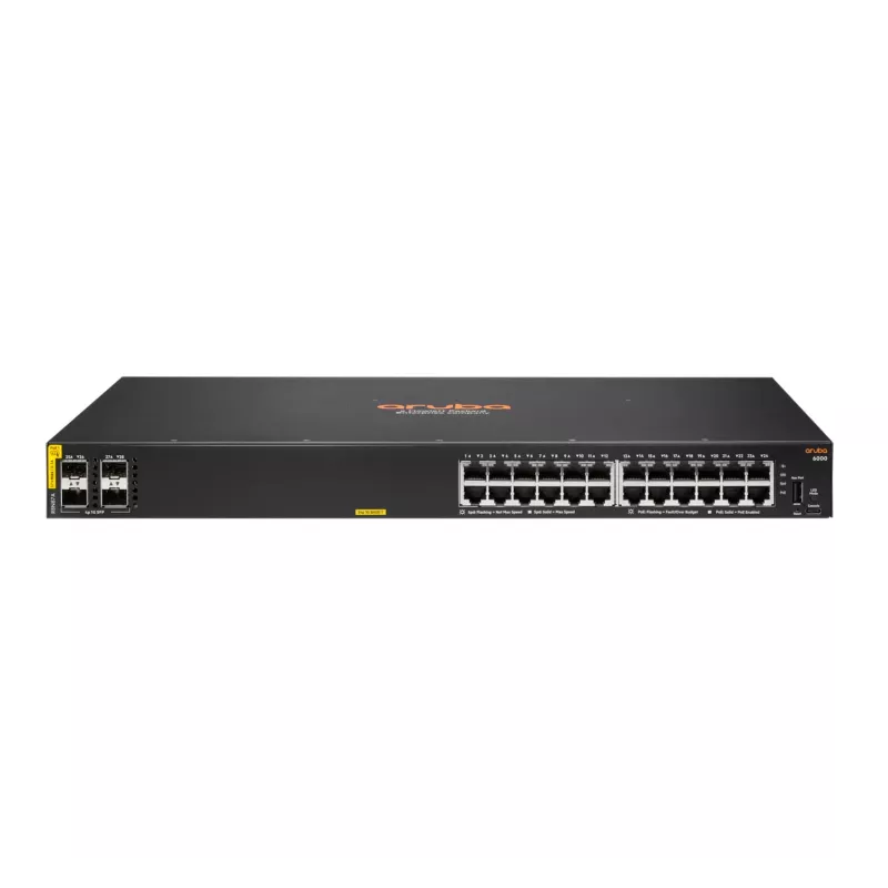 Switch HPE Aruba Networking CX 6000 24G Class4 PoE 4SFP 370W