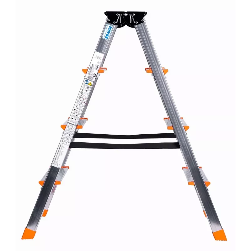 Escalera de tijera doble Krause Dopplo plata