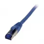 Cable de red RJ45 - CAT6A 500 MHz - 0,15 m - azul - S-STP(S/FTP) - TPE/LSZH(Superflex) - AWG26 - Synerg