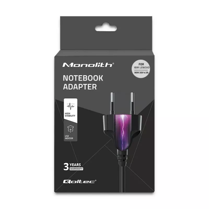 Qoltec 50093 Fuente de alimentación/adaptador 90 W Negro