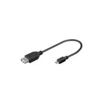 Adaptador USB 2.0 Hi-Speed Wentronic Goobay, 0,2 m - conector hembra USB 2.0 (Type-A) > conector macho Micro USB 2.0 (Type-B) (95194)