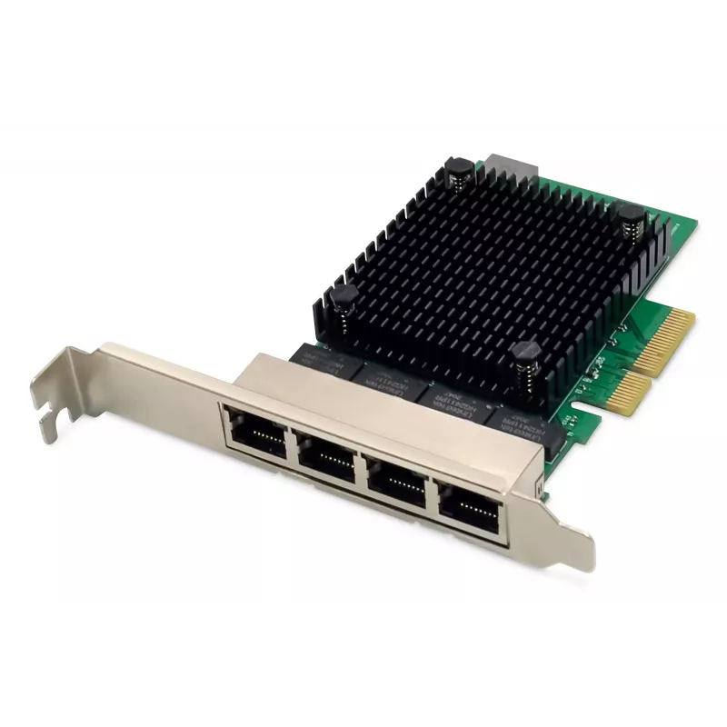 Tarjeta de red Digitus 4 puertos 2,5 Gigabit Ethernet PCI Express chipset Realtek