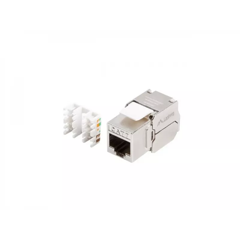 Módulo Keystone Lanberg KSF7-2000 Plano Acero inoxidable