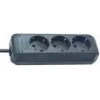 brennenstuhl Eco-Line - Regleta de enchufes - 3 tomas - cable de 1,5 m - negro (1158620015)