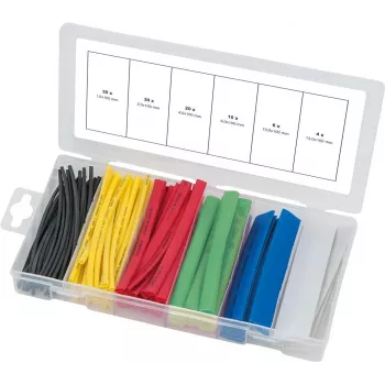 Juego de tubo termorretráctil KS Tools 970.0540 – 100 uds., Tamaños y colores surtidos