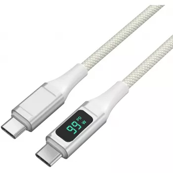 4smarts cable USB-C a USB-C DigitCord 100W 1.5m. blanco