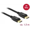 DeLOCK - cable DisplayPort - DisplayPort (M) a DisplayPort (M) - 1,5 m - compatible con 4K - negro (85508)