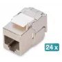 Módulo keystone compacto Digitus CAT 6A, apantallado, montaje sin herramientas, conexión, 24 uds.