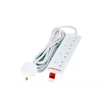 Regleta de alimentación Microconnect MC-UKSURGESTRIP4-5M 4 tomas AC para interior blanco