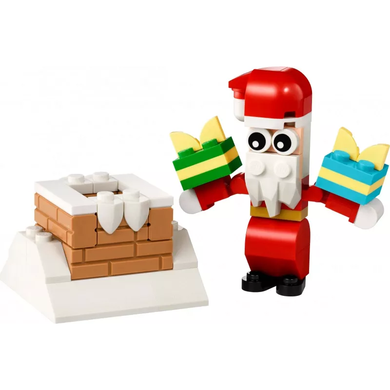 Juguete de construcción LEGO Santa's Chimney Polybag 30692 – mini set navideño de construcción