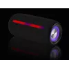 Altavoz portátil estéreo TRACER Stripe negro — 10 W RMS, Bluetooth/cableado, USB-A y USB-C, MicroSD, batería integrada (hasta 5 h)