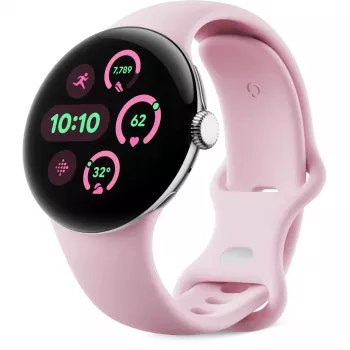 Google - Correa para reloj inteligente - talla S - cuarzo rosa - para Pixel Watch 3 (GA06101-WW)