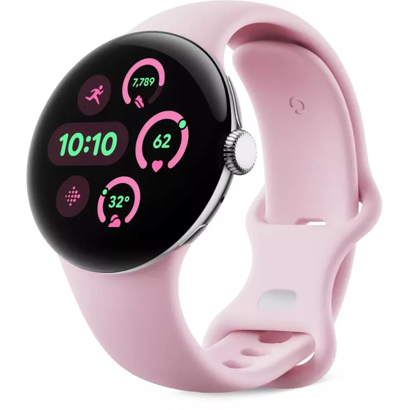 Google - Correa para reloj inteligente - talla S - cuarzo rosa - para Pixel Watch 3 (GA06101-WW)