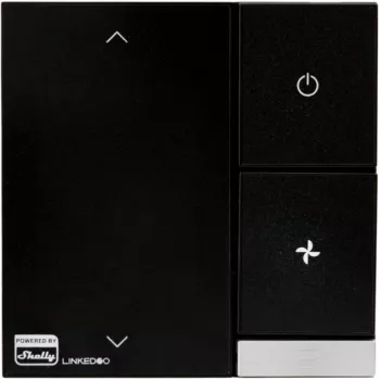 Termostato inteligente HVAC Shelly LinkedGo negro – WLAN digital (802.11b/g/n), 87×87×35 mm