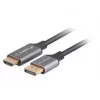 Lanberg CA-DPHD-20CU-0018-BK adaptador de cable de vídeo 1,8 m DisplayPort HDMI Tipo A (estándar) Negro, Plateado
