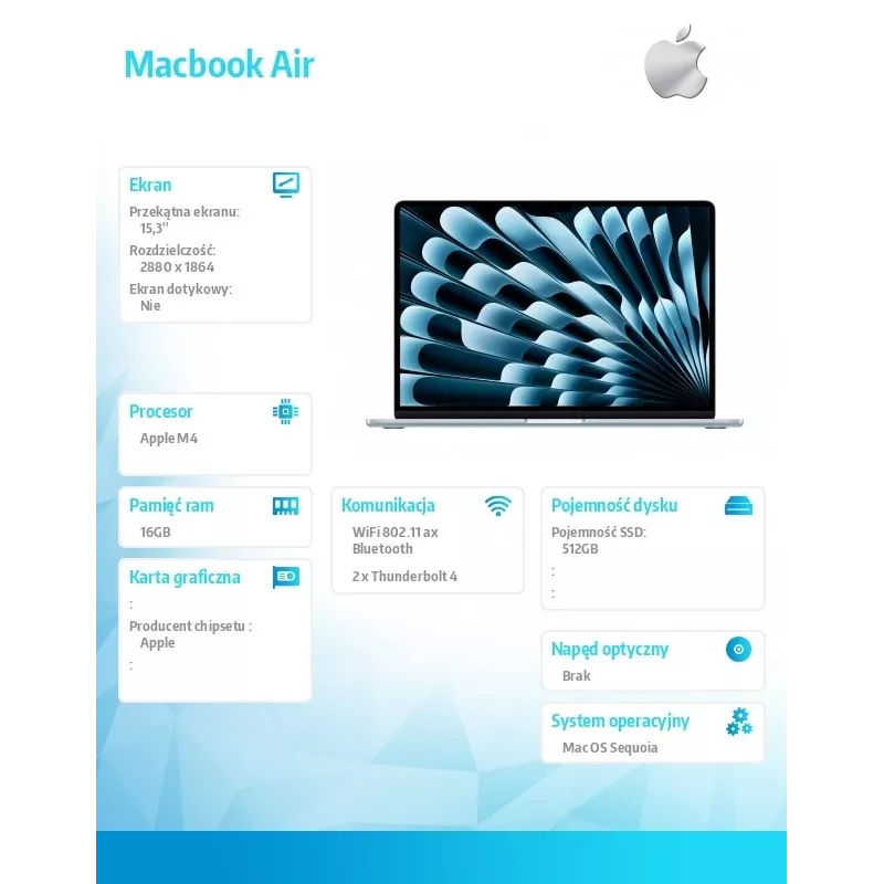 Apple MacBook Air con chip Apple M4 38,9 cm (15,3