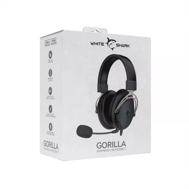 Auriculares White Shark GH-2341 Gorilla Negro/Gris